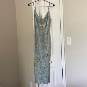 Baby Blue Floral Dress